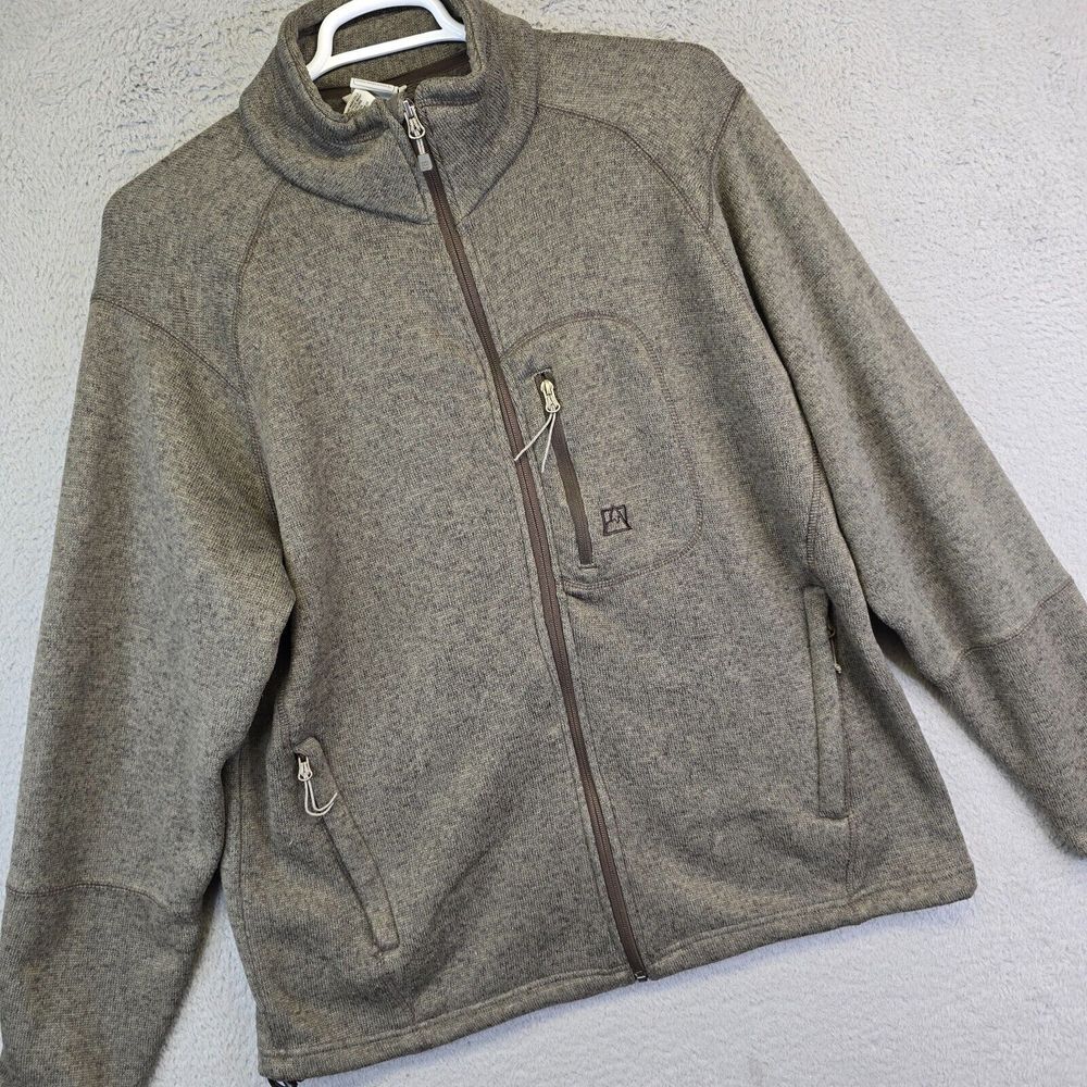 Avalanche Jacket Mens 2XL‎ Brown Mock Neck Flece Lined Outdoor Gorpcore Hiking